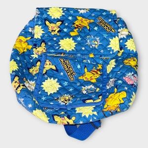 Vintage Pocket Monsters Pokemon Pikachu Pichu Quilted Small Backpack